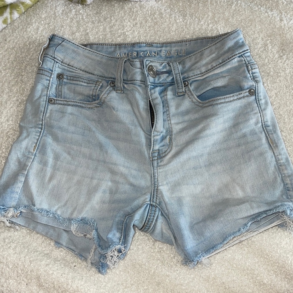 Light blue denim shorts from AE